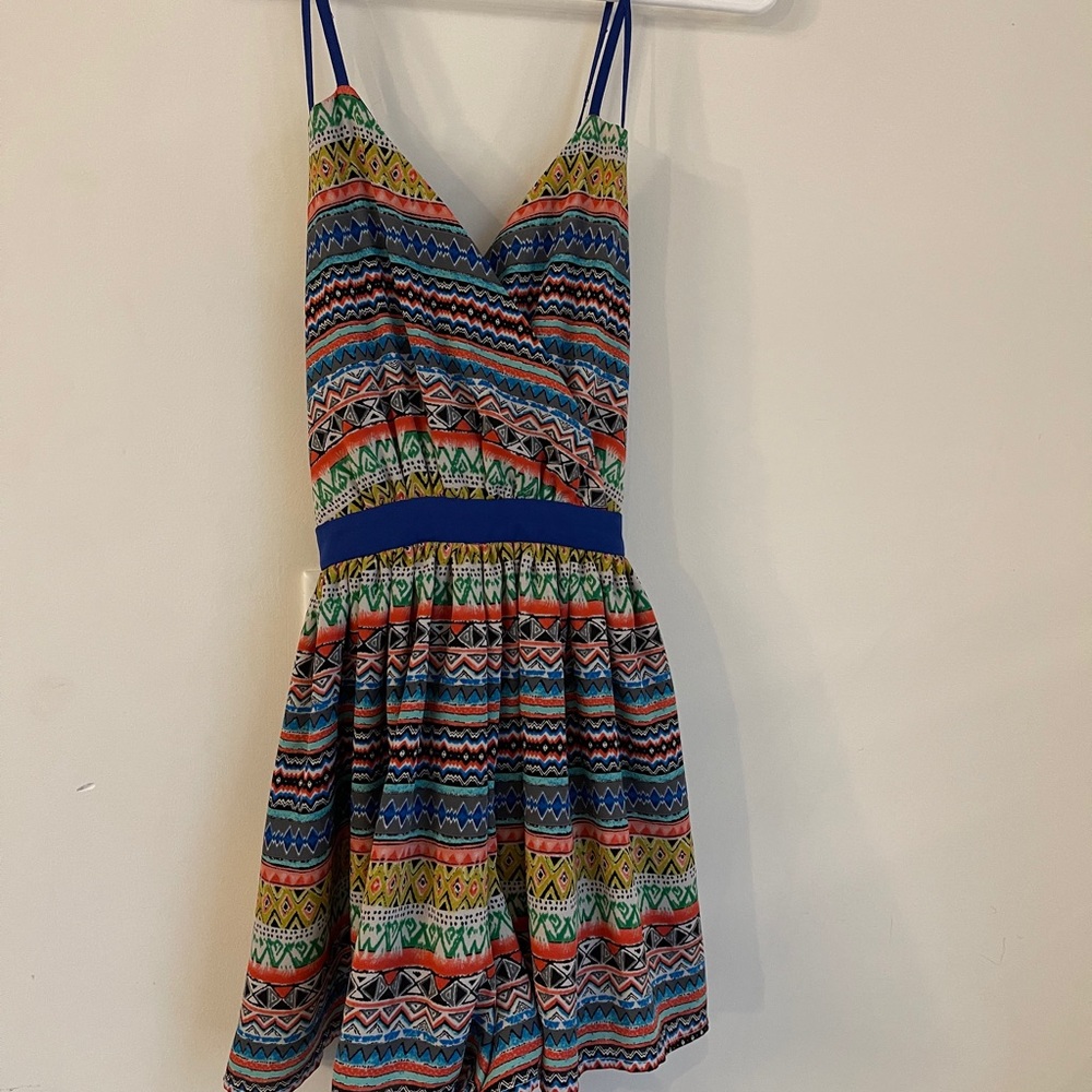 Multi Colored Crisscross Romper